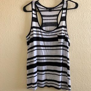 Forever 21 Striped Racerback Tank Top